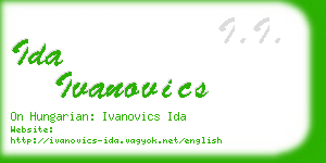 ida ivanovics business card